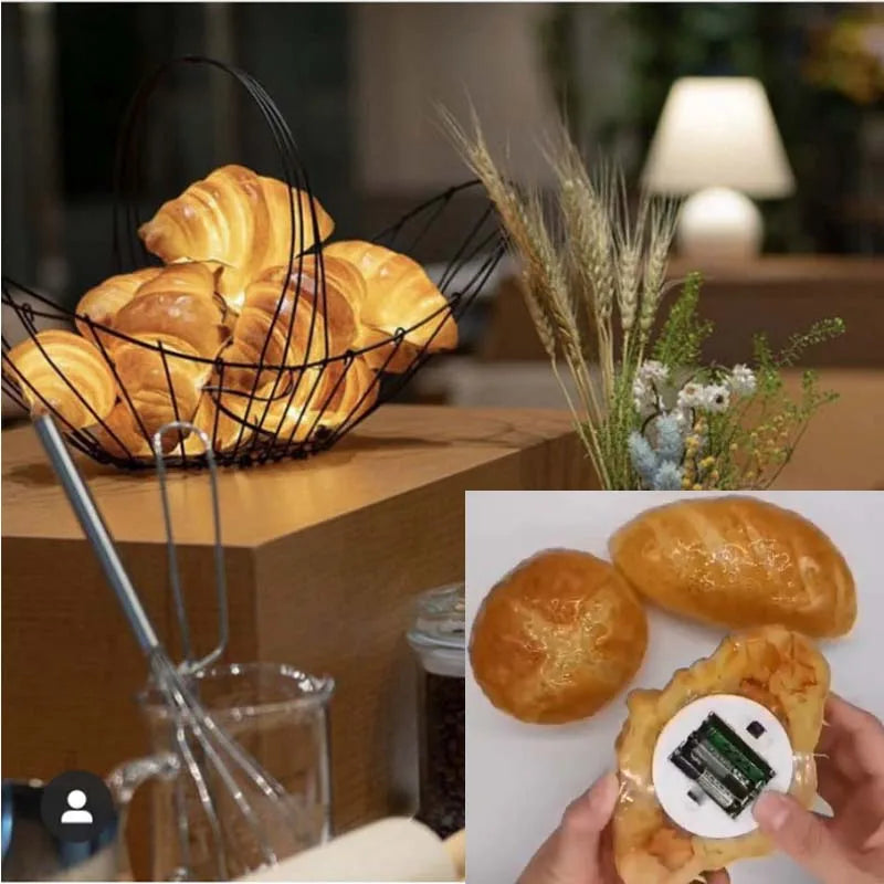 Simulation Bread Light Croissant LED Bread Lamp