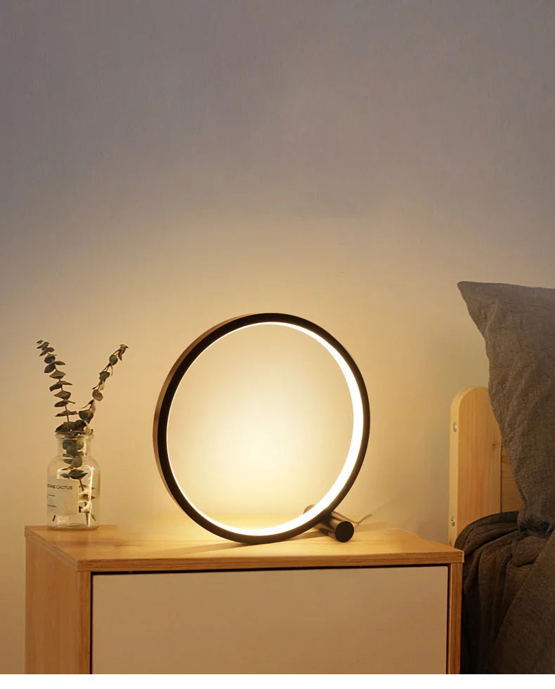 25CM LED Table Lamp Bedroom Circular