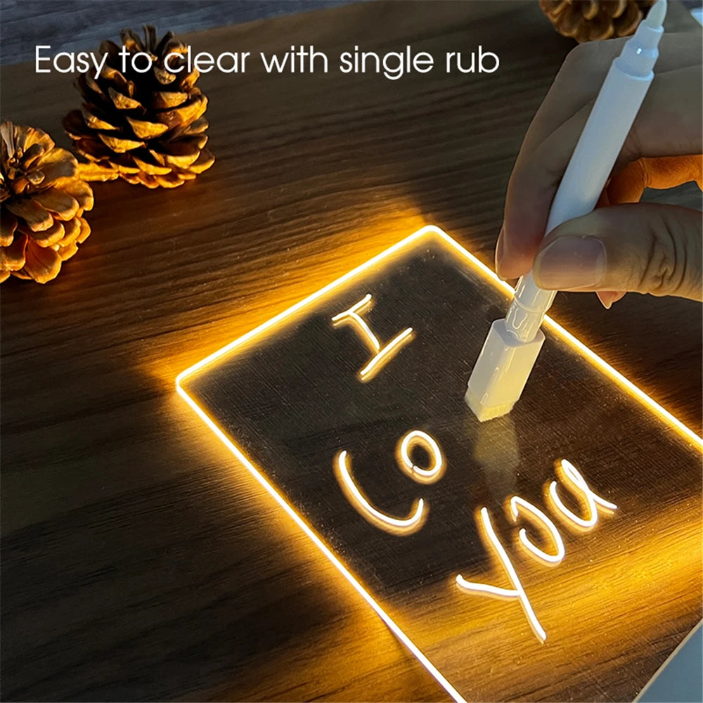 Transparent Message Board Night Light Glowing