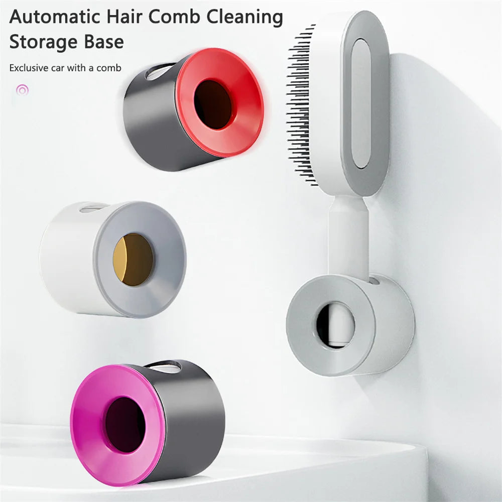 One-Key Quick Self Cleaning Hair Brush