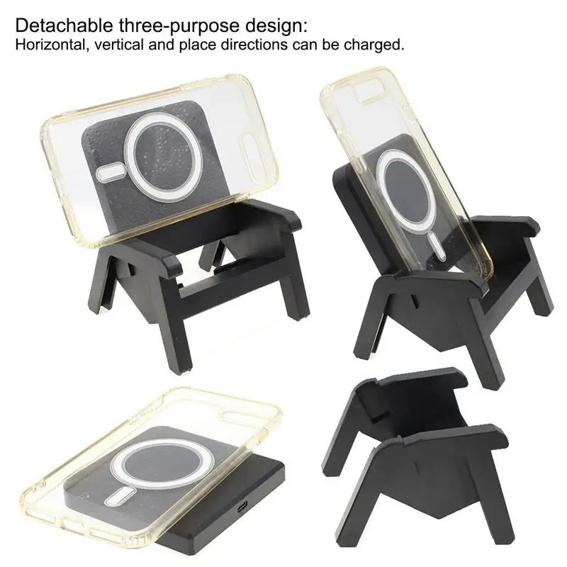 Portable Mini Chair Wireless ChargerMobile Phone Holder 15W