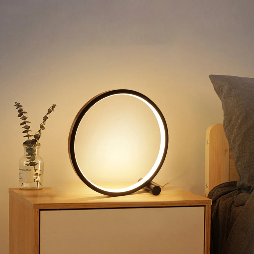 25CM LED Table Lamp Bedroom Circular