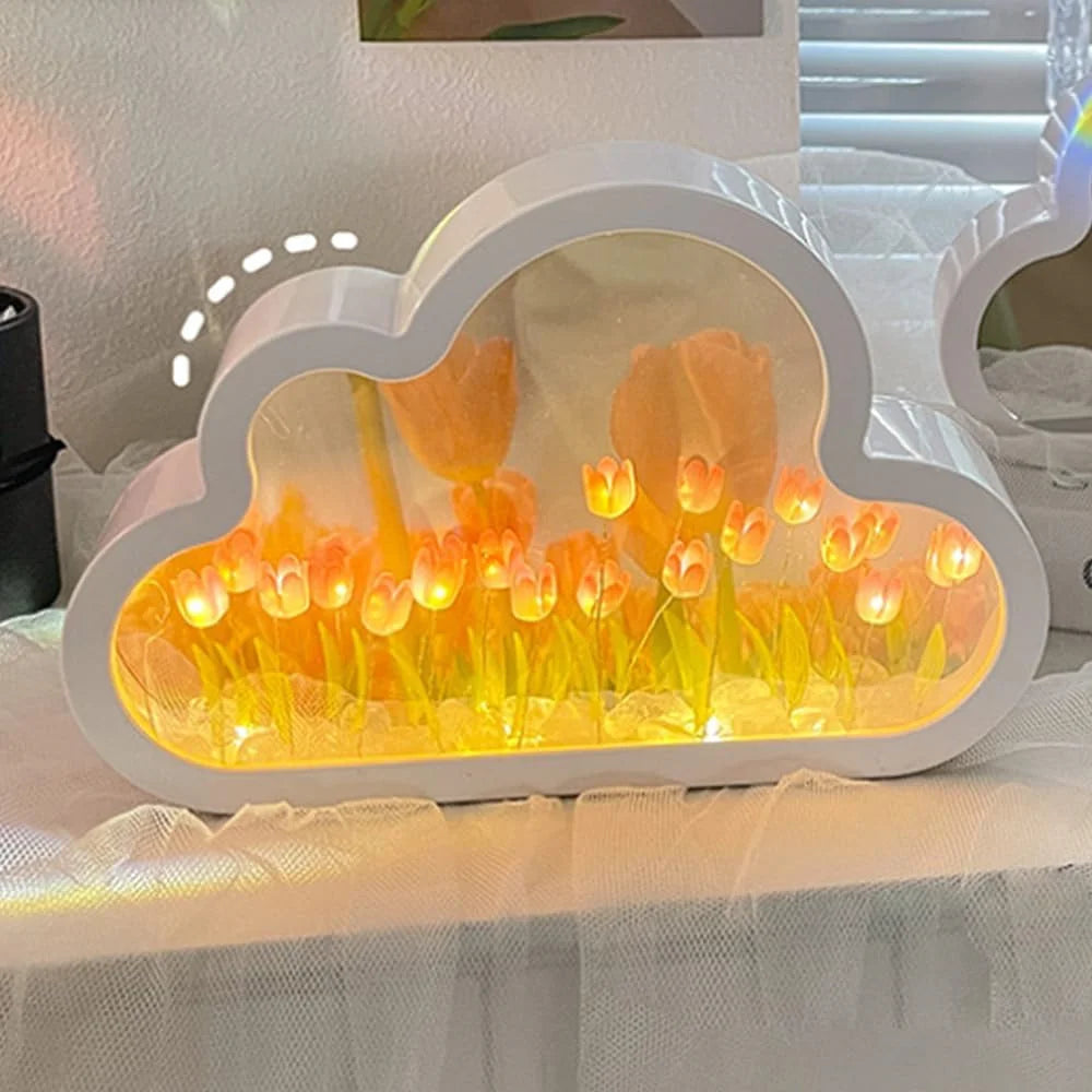 Forever Cloud Mirror Tulips DIY