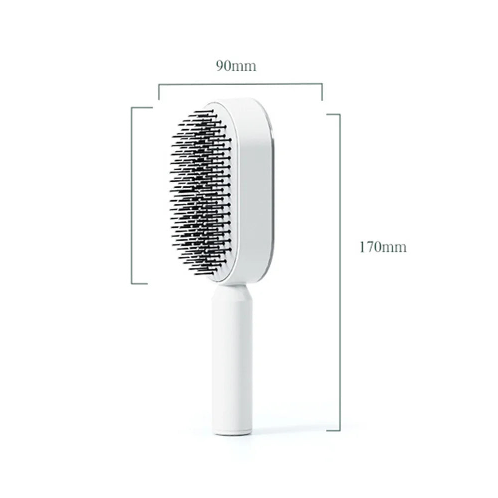 One-Key Quick Self Cleaning Hair Brush