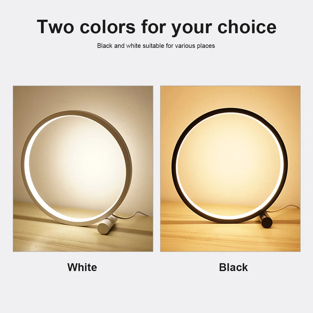 25CM LED Table Lamp Bedroom Circular