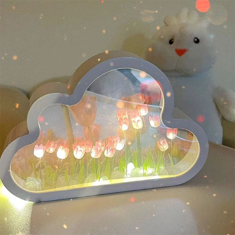 Forever Cloud Mirror Tulips DIY