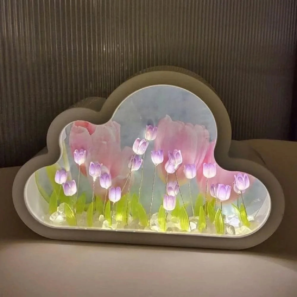 Forever Cloud Mirror Tulips DIY