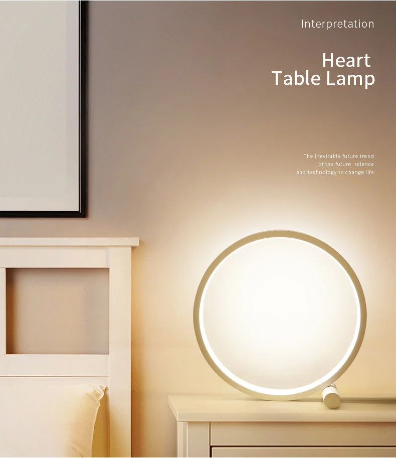 25CM LED Table Lamp Bedroom Circular