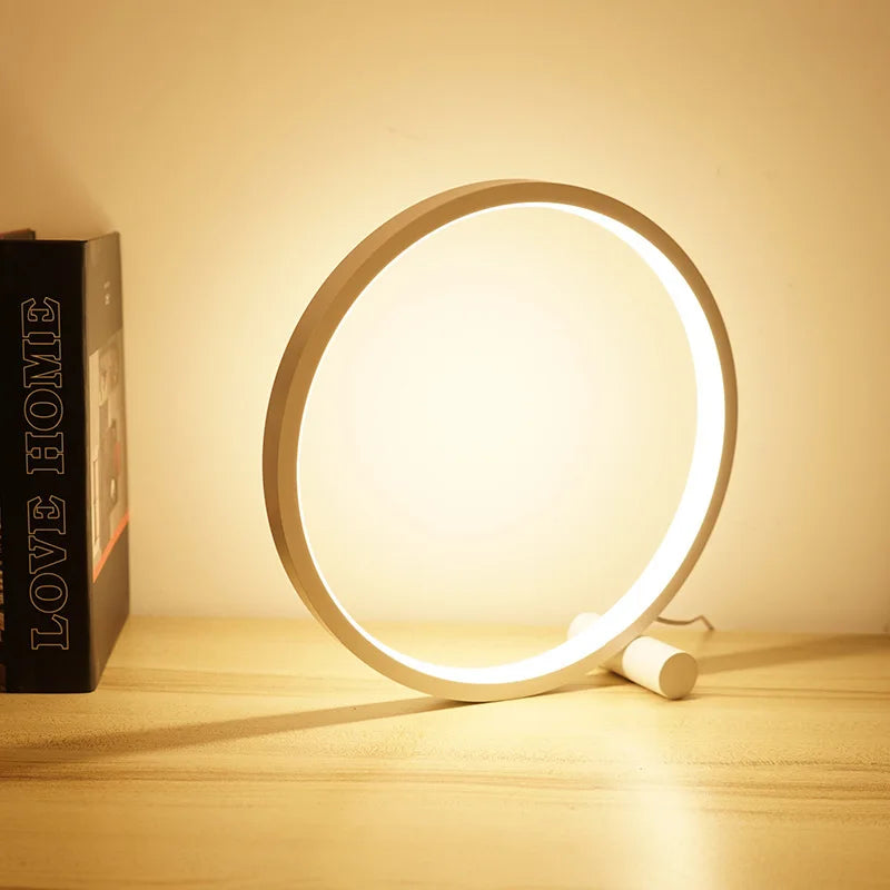 25CM LED Table Lamp Bedroom Circular