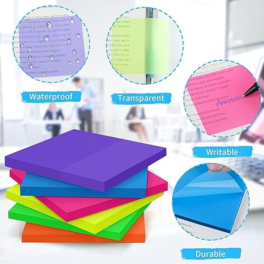 Transparent Sticky Note Pads 100 pcs - Image 4