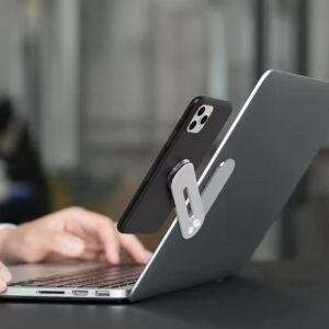 Laptop Phone Stand Metal Expansion Screen Side Mount Magnetic Folding Phone Holder For Xiaomi IPhone Pc Pointer Support / Bracket