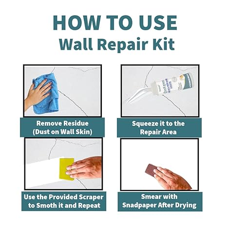 Wall Repair Paste for Repairing Damaged Walls, Crack Filler, Hole Filler, Mending Agent, Waterproof Putty Paste - Image 4