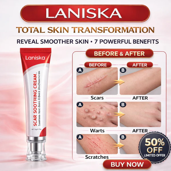 Laniska Scar Soothing Cream | 7-in-1 Skin Repair with Argan Oil, Shea Butter, Vitamin E & Hyaluronic Acid | Fades Scars, Warts & Scratches, Deep Hydration - Image 2