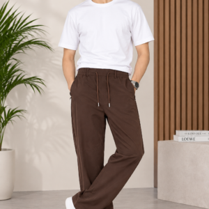 Men’s Premium Relaxed Fit Drawstring Trousers | Elastic Waistband Pants